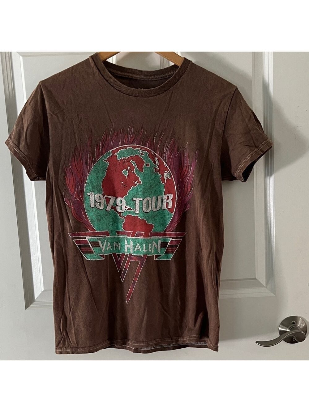 Van Halen 1979 Tour Brown T-Shirt 2023 official merch sz medium